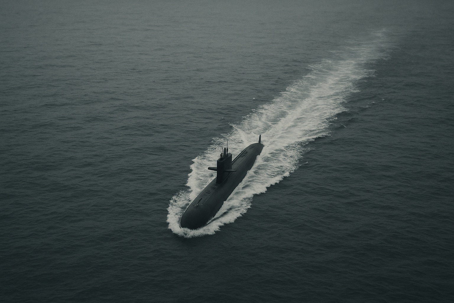 Undersea vehicle at sea